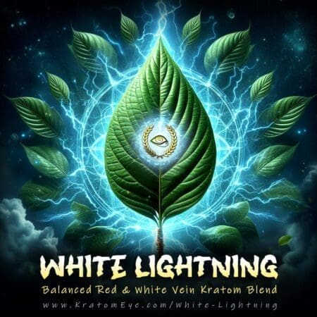 White Lightning Kratom Blend - Balanced Red & White Vein, Daytime, Motivate