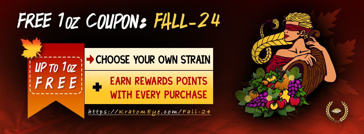 Free 1oz or 1/2 oz Kratom Samples Fall Promotion