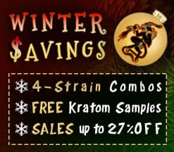 Winter Kratom Deals, Sales & Savings, 4 Strain Combo Deals, Free 1 oz....