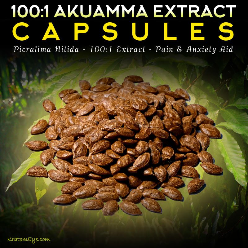 Akuamma Capsules -|Extract 100:1 | Picralima Nitida | Potentiating Herb | Pain Relief