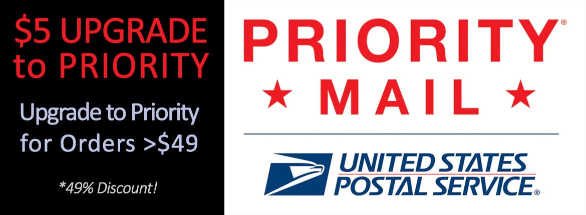 $5 'Priority Shipping' Upgrade on Orders >$49