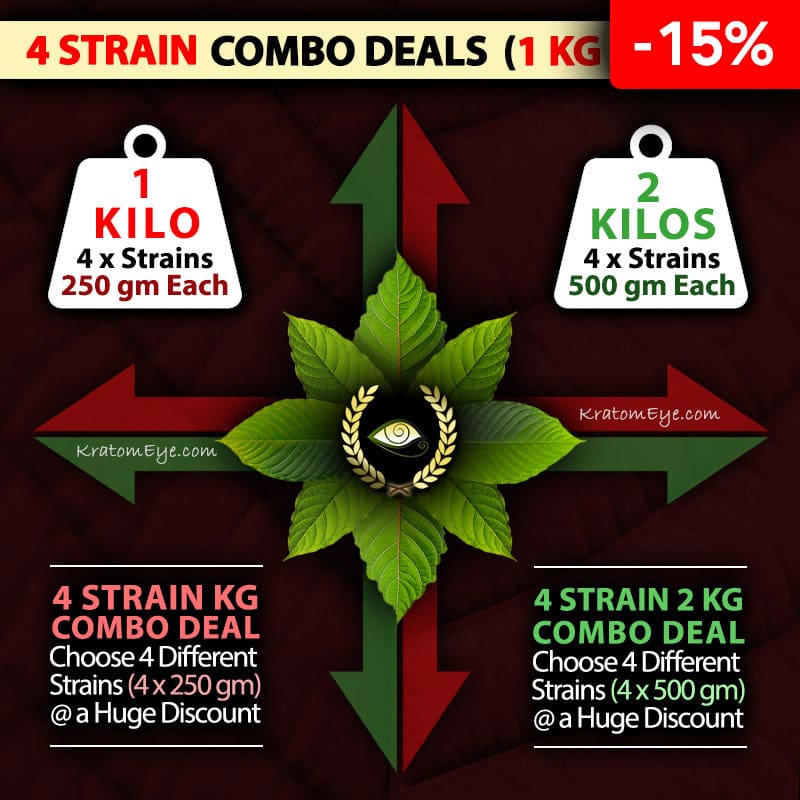 15% OFF: 4 Strain Combo Deals: 4-Way Strain Split, Discounted Kilos