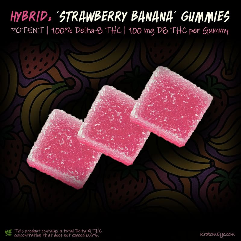 Delta-8 THC Gummies - Strawberry Banana