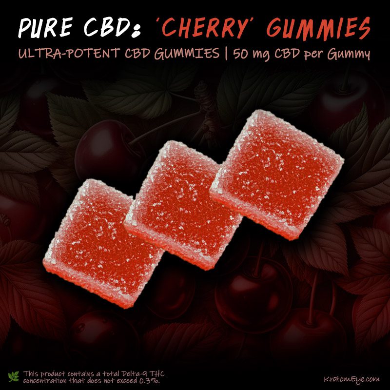 Buy Pure CBD: Cherry flavored with 50 mg of robust CBD per gummy.
